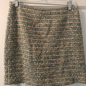 Ann Taylor multi-colored tweed miniskirt
